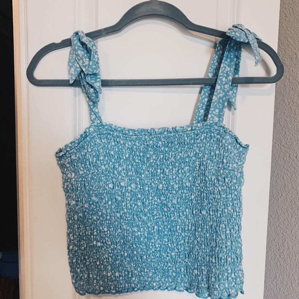 Abercrombie Blue Ruched Top